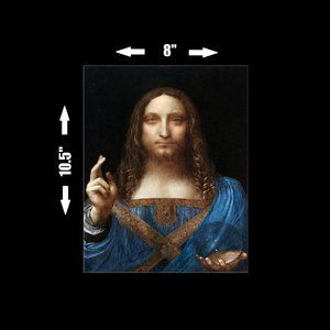 LARGE Laptop VINYL STICKER - Leonardo Da Vinci Salvator Mundi Jesus Crystal Ball